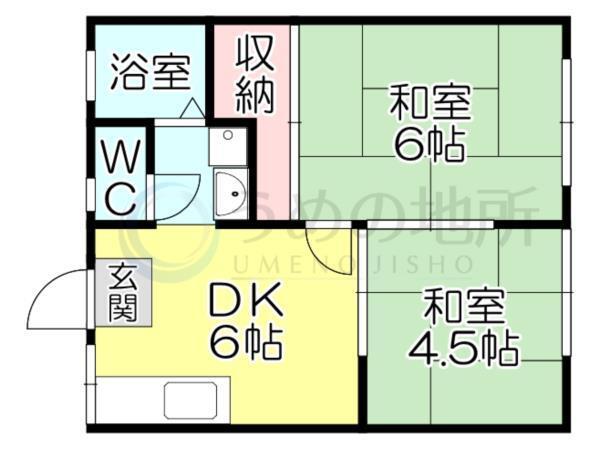 たなかﾊｲﾂ（203） 間取り図画像