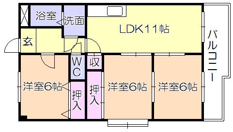 ｾﾝﾁｭﾘｰ中央（605） 間取り図画像