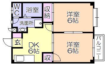 ﾌﾟﾗｲﾑ駅東A（203） 間取り図画像