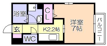 ｸﾞﾗﾝﾋﾟｴｰﾙ瀬戸口（203） 間取り図画像