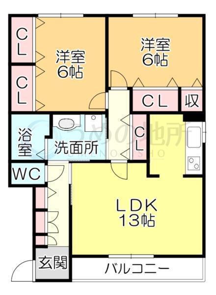 ｻﾆｰﾎｰﾑｽﾞ宮ノ陣B（202） 間取り図画像