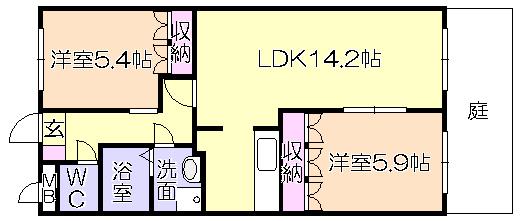ﾃﾞｭｴｰﾙ（103） 間取り図画像