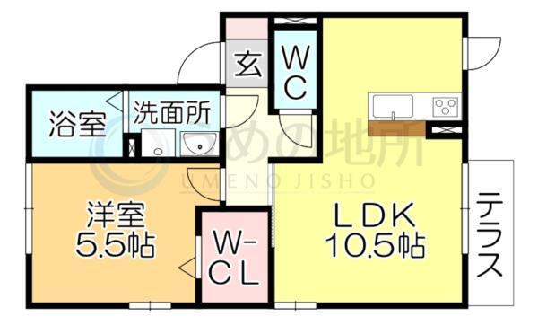 Sekuto　A棟（102） 間取り図画像