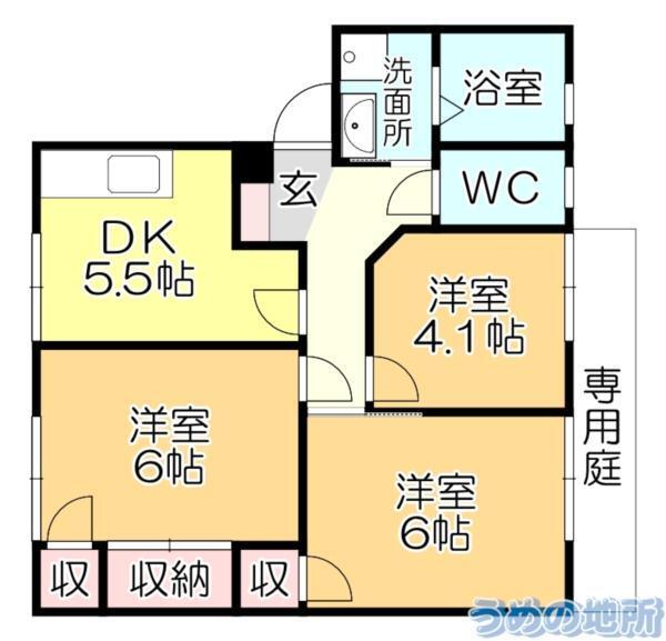 ｺｰﾎﾟﾘﾍﾞｰﾙ（103） 間取り図画像