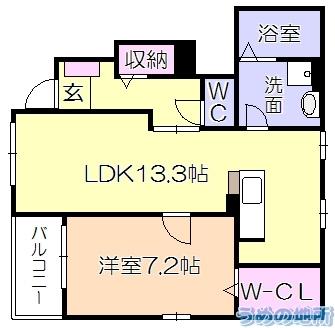 ﾊﾋﾟﾈｽ高良台（102） 間取り図画像