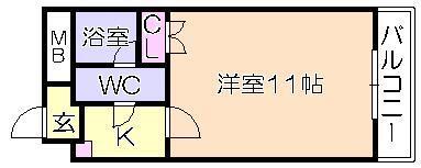 ｳｨﾝｸﾞｺｰﾄ久留米（1002） 間取り図画像