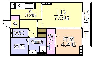 ｵｯﾂ梅満（102） 間取り図画像