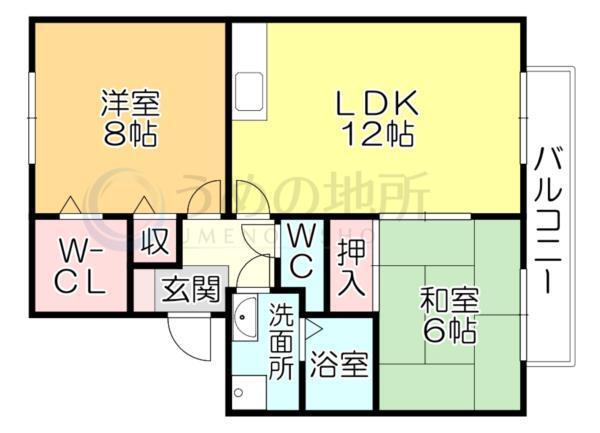 ｻﾆｰﾋﾙ御井I（202） 間取り図画像