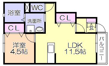 ｺｰﾎﾟNOAH　A棟（103） 間取り図画像