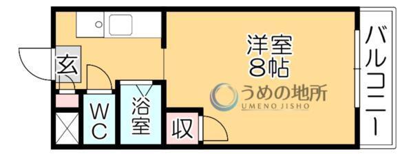 江崎ｶﾞｰﾃﾞﾝﾋﾞﾙ（205） 間取り図画像