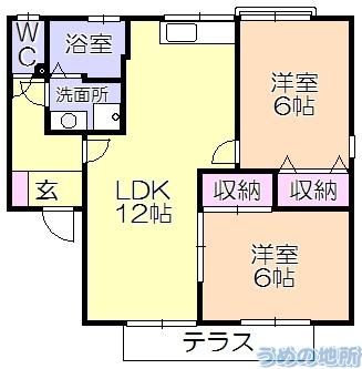 ﾊｲﾌﾗﾜｰｺｰﾎﾟB（105） 間取り図画像