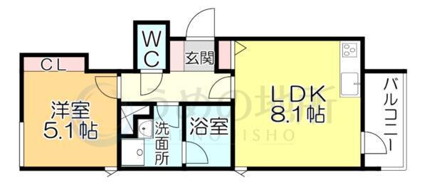 La　Kasa野中町（103） 間取り図画像