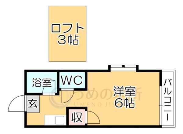 ﾄﾞﾙﾌｨﾝﾊｲﾑ（202） 間取り図画像
