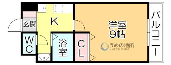 GARDEN-ONE（2C） 間取り図画像