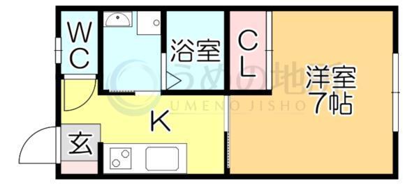 ﾛﾜｰﾙﾊｲﾂ（202） 間取り図画像