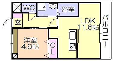 ｸﾞﾗﾝﾃﾞｨｰﾙﾎｰｸ花畑（205） 間取り図画像