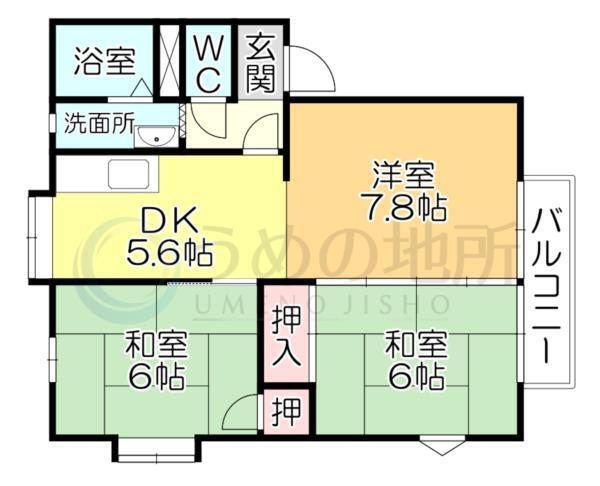 ﾒｲﾌﾟﾙﾊｳｽ（国分町）（201） 間取り図画像