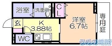 ｶﾞﾅｰﾙ（105） 間取り図画像