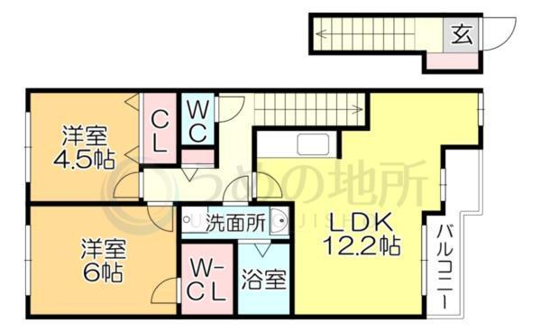ﾘﾍﾞﾙﾃII（202） 間取り図画像