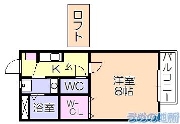 ｽﾄｰﾝﾋﾙｽﾞB（102） 間取り図画像