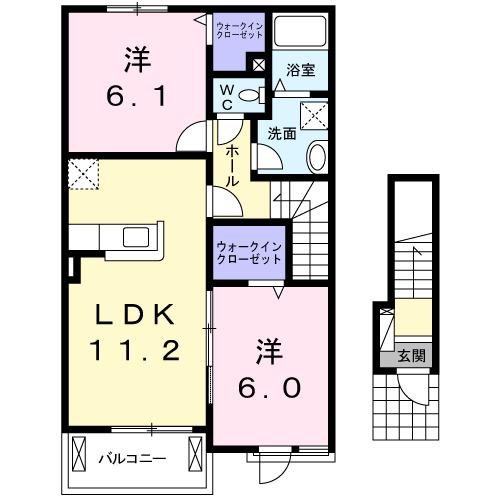 レガーロ生田（202） 間取り図画像