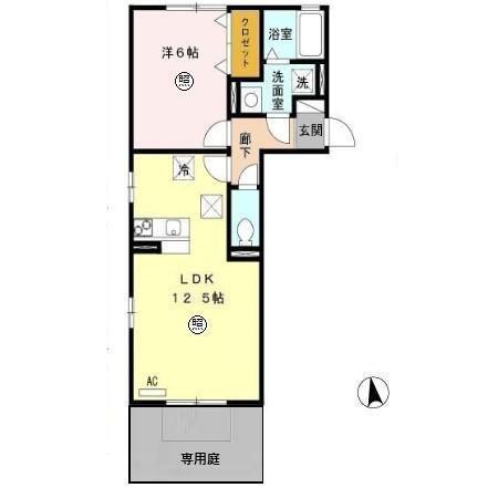 ルピナス・カトー　B（106） 間取り図画像