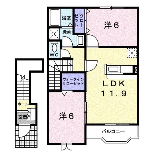 ヒルサイドオーク（202） 間取り図画像