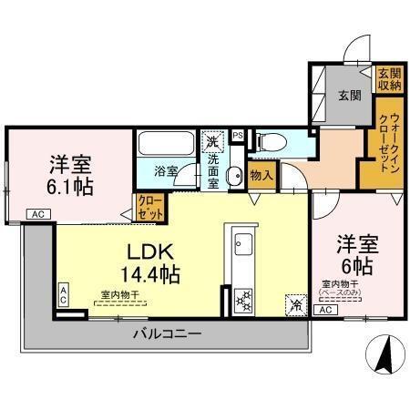 グランディール　レオン（302） 間取り図画像