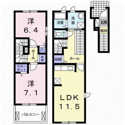 プリムロ−ズ　Ⅰ（201） 間取り図画像