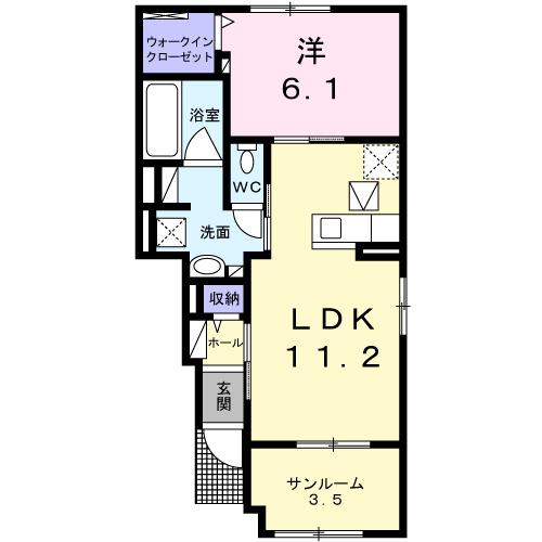 グリーングラス　Ｓ（105） 間取り図画像