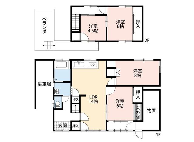 多治見市大畑町戸建 間取り図画像