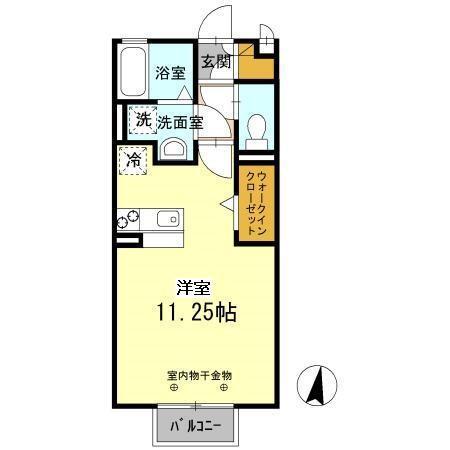 ジュネス丸山Ｄ（202） 間取り図画像