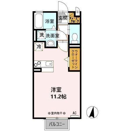 ジュネス丸山Ｄ（202） 間取り図画像