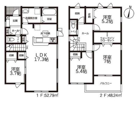 多治見市生田町 間取り図画像