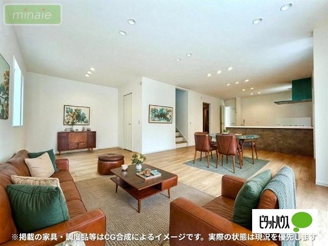 角地　LDK23帖　リビングイン階段　WIC×２　胡録台 リビング