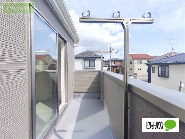 駅12分　小学校10分　駐車2台可　土気町　全12棟　3号棟 バルコニー