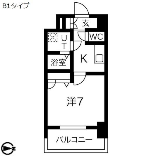 エスリード大須観音プリモ（404） 間取り図画像