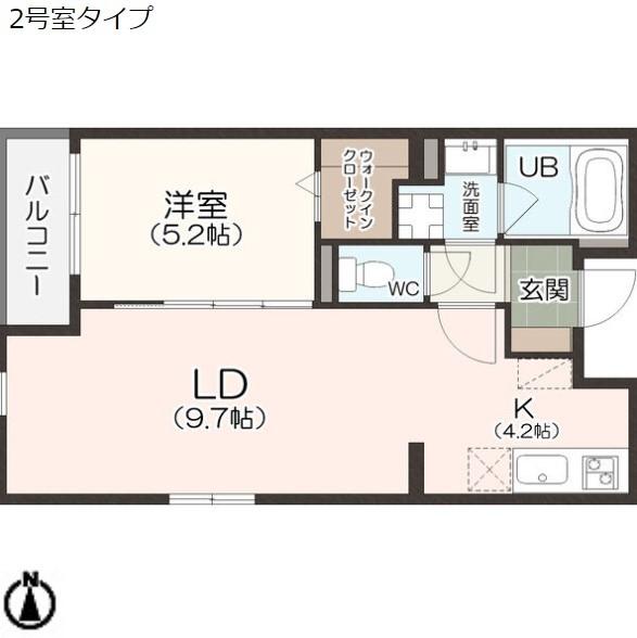 カロス新栄（502） 間取り図画像