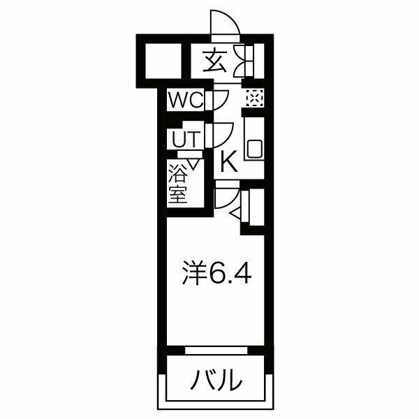 メイクス鶴舞Ⅱ（505） 間取り図画像
