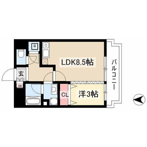 名古屋市東区白壁マンション 間取り図画像