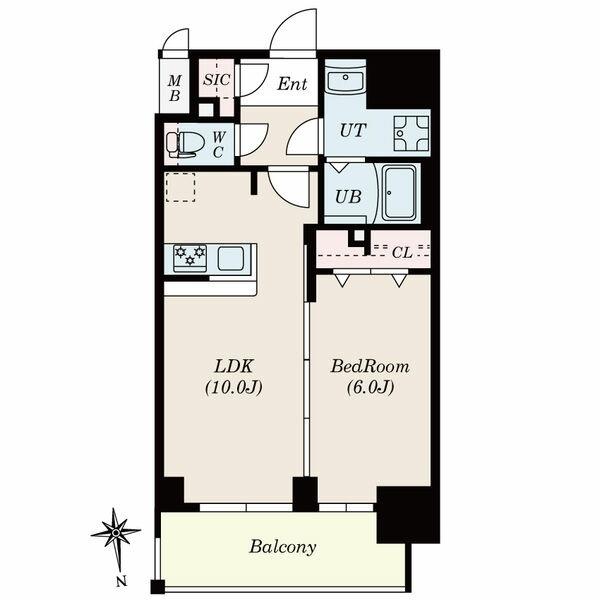 RICHED’OR古出来（旧S-RESIDENCE古出来一丁目（1001） 間取り図画像