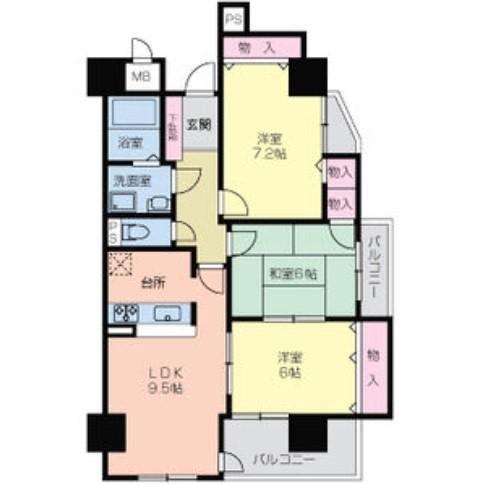 サムティイースト白壁（302） 間取り図画像