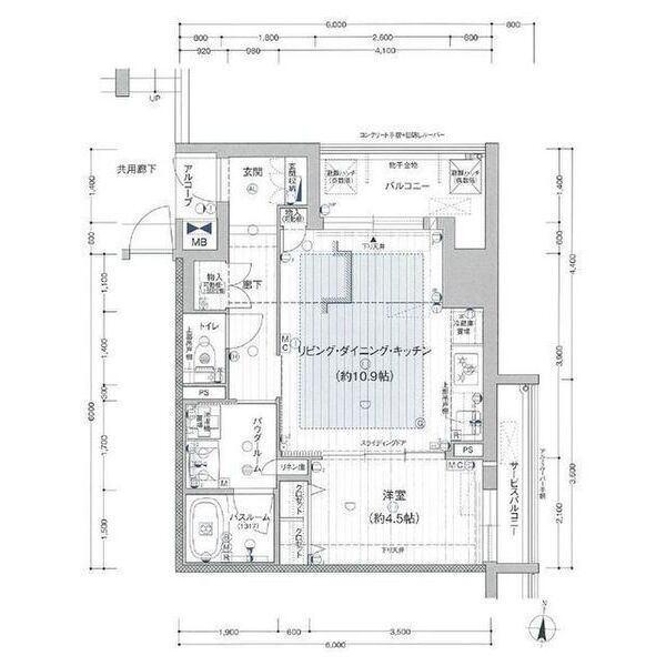 プレサンス　ジェネ　新栄町駅前　葵 間取り図画像