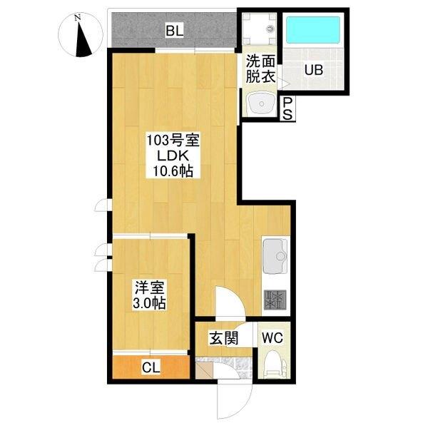 GRANDTIC緑（103） 間取り図画像
