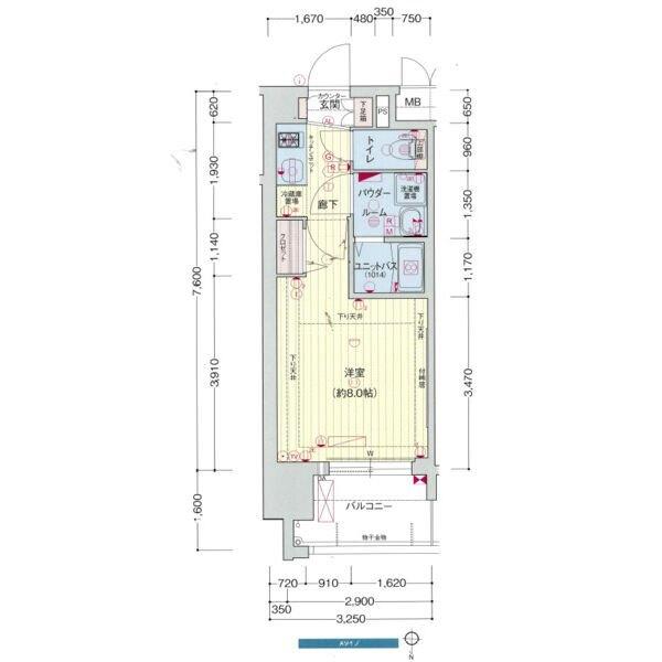 プレサンス久屋大通セントラルパーク（1101） 間取り図画像