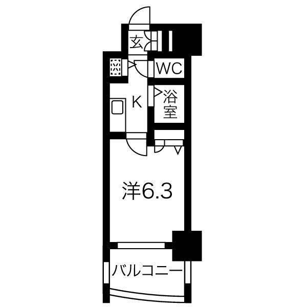 プレサンス大須観音駅前サクシード（402） 間取り図画像