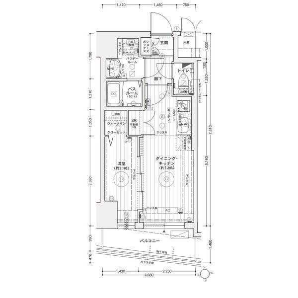 エステムコート名古屋上前津（303） 間取り図画像