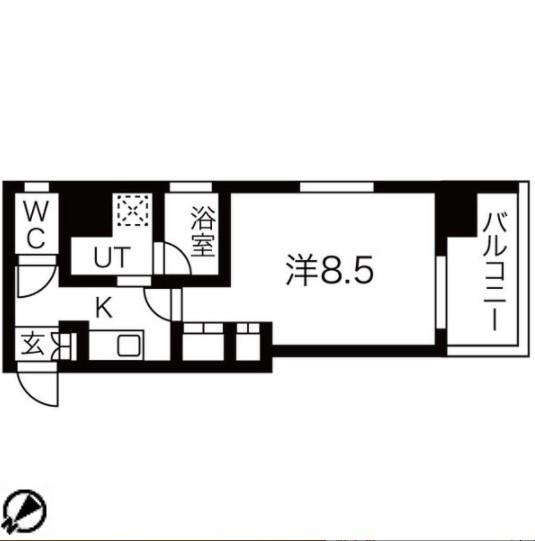 グランエターナ名古屋鶴舞（301） 間取り図画像