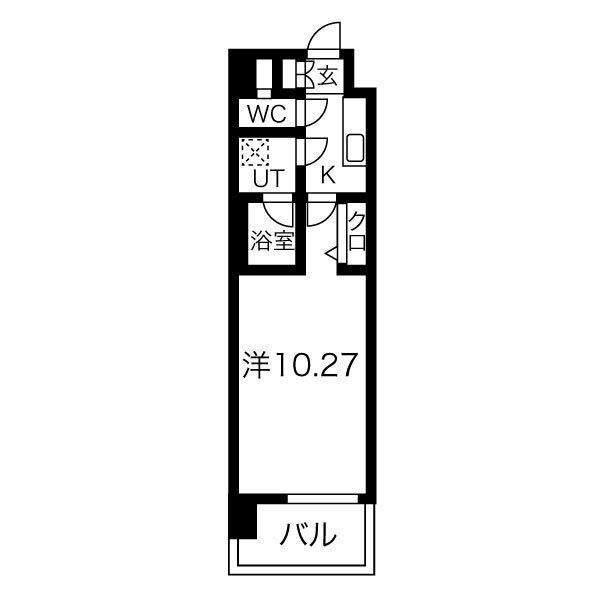レジデンシア今池（1102） 間取り図画像