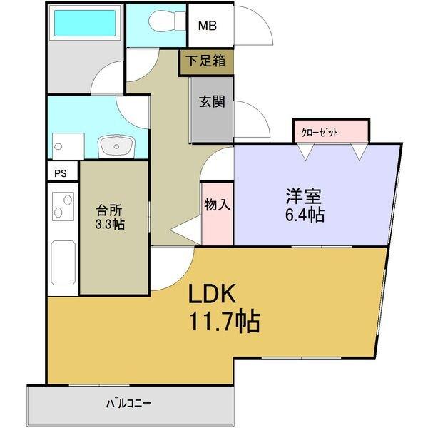 ラッフル千代田（702） 間取り図画像